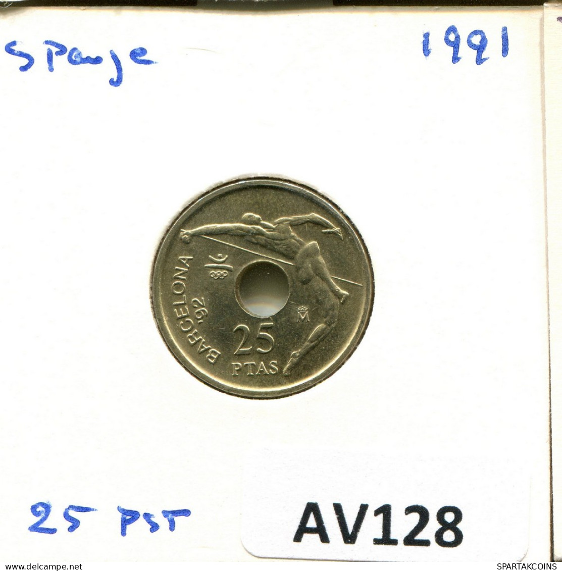 25 PESETAS 1991 ESPAÑA Moneda SPAIN #AV128.E - 25 Pesetas