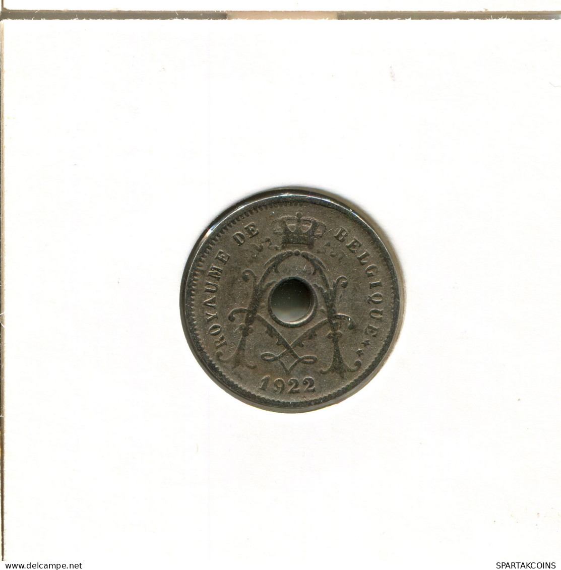 5 CENTIMES 1922 Französisch Text BELGIEN BELGIUM Münze #AW259.D - 5 Cents