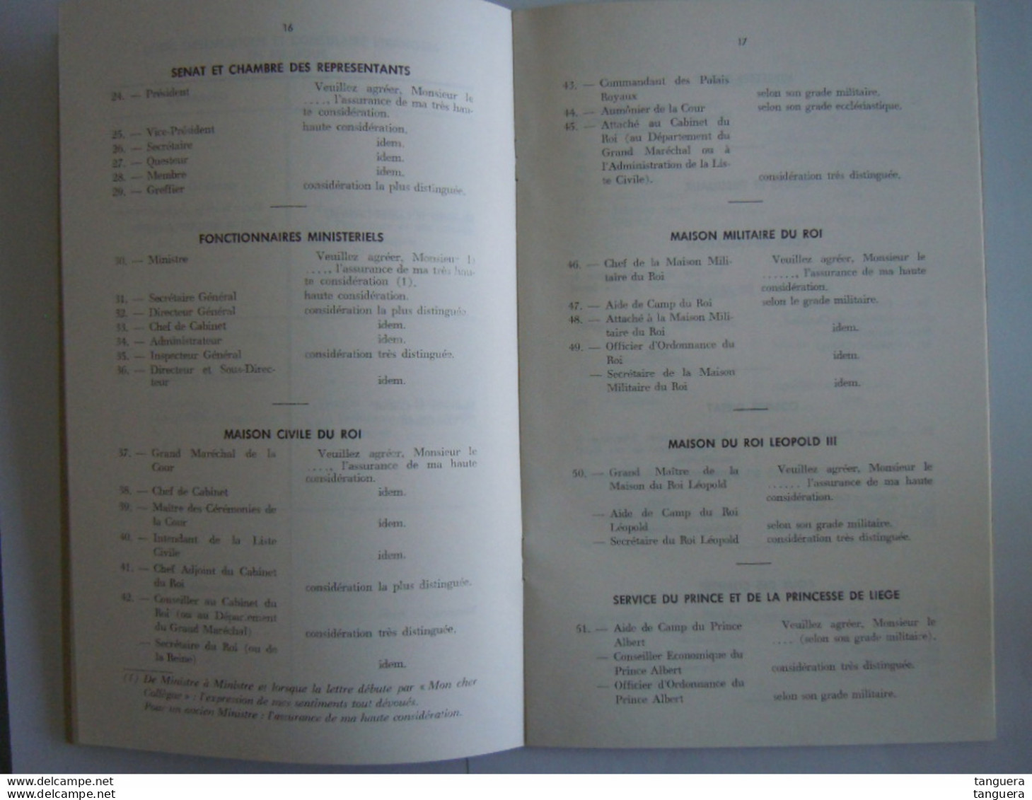 1968 Formules Protocolaires Service Du Protocole Ministere Des Affaires Etrangeres Et Du Commerce Exterieur - Praktisch