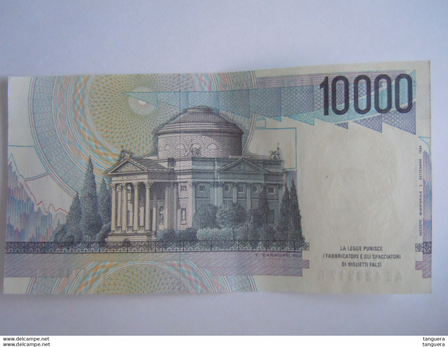 Italia Italie 10000 lire Volta 8 billets consécutivement AE 426512 R à AE 426519 R neuf