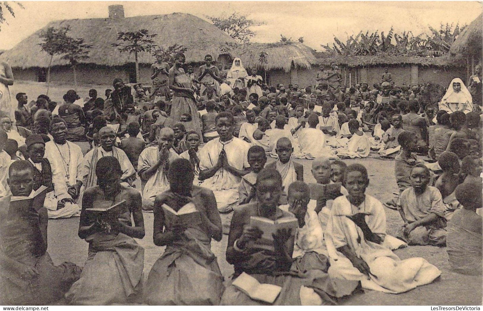 CONGO BELGE - Postulats Des Sœurs Missionnaires De N.-D. D'Afrique - L'heure Du Catéchisme - Carte Postale Ancienne - Congo Belga