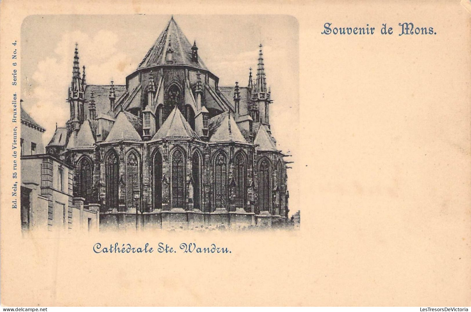 BELGIQUE - MONS - Cathédrale Ste Wandru - Edit Nels - Carte Postale Ancienne - Mons