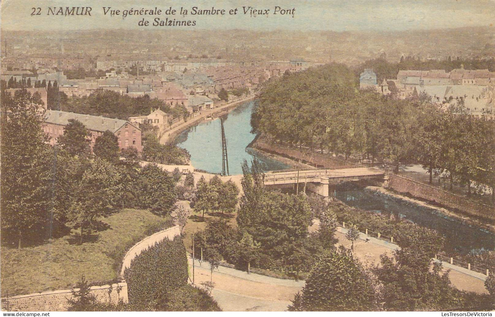 BELGIQUE - NAMUR - Vue Générale De La Sambre Et Vieux Pont De Salzinnes - Carte Postale Ancienne - Namur