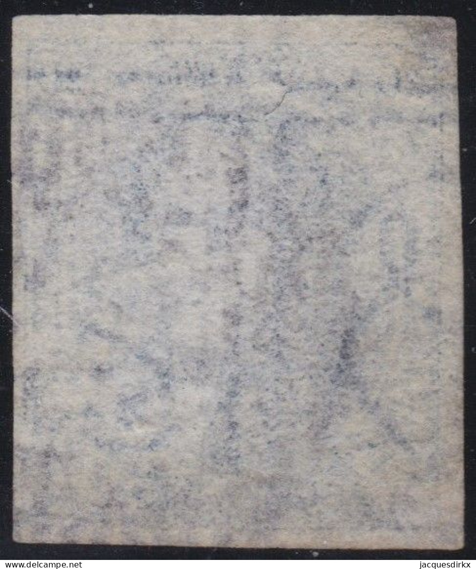 Belgie  .   OBP    .    4  (2 Scans)     .     O  .  Papier  Mince      .    Gestempeld     .   /   .   Oblitéré - 1849-1850 Medaillons (3/5)