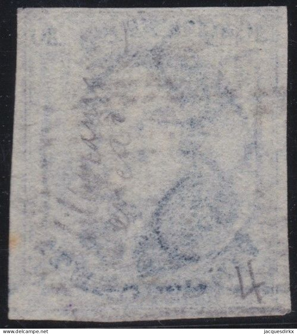 Belgie  .   OBP    .    4  (2 Scans)     .     O  .  Papier  Mince      .    Gestempeld     .   /   .   Oblitéré - 1849-1850 Medallions (3/5)