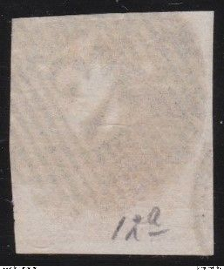 Belgie  .   OBP    .    12    (2 Scans)  .   Papier  Mince       .     O        .    Gestempeld     .   /   .   Oblitéré - 1858-1862 Medallones (9/12)