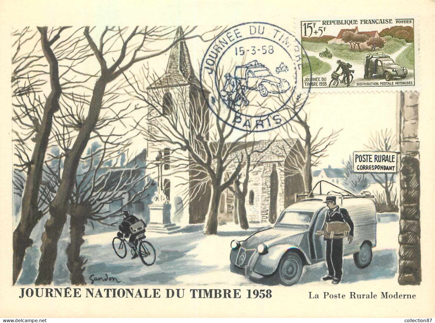 FRANCE < LOT de 14 Cartes Maximum Journée du Timbre  1950-51-52-55-57-58-59+60+61+62+63+66+72+73