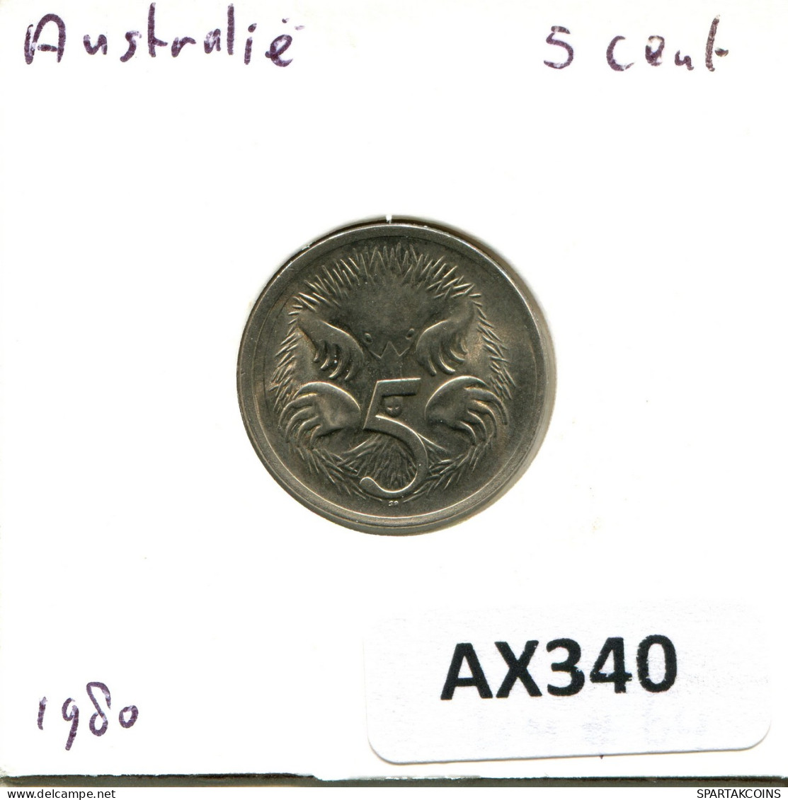 5 CENTS 1980 AUSTRALIA Coin #AX340.U - 5 Cents