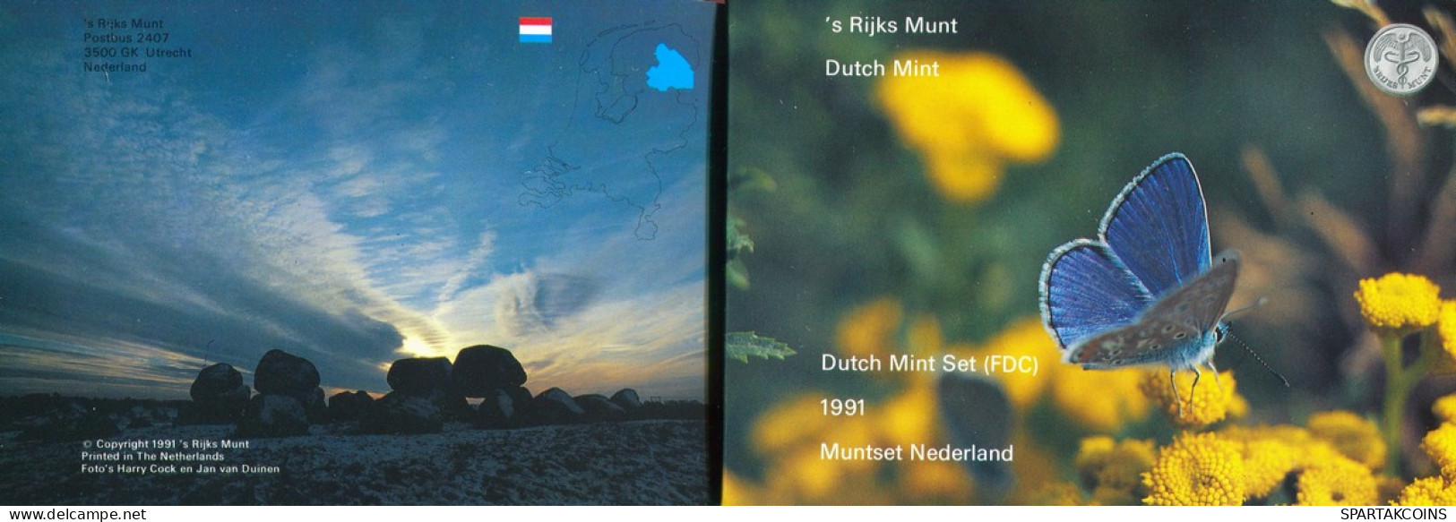 NEERLANDÉS NETHERLANDS 1991 MINT SET 6 Moneda + MEDAL #SET1111.7.E - Mint Sets & Proof Sets