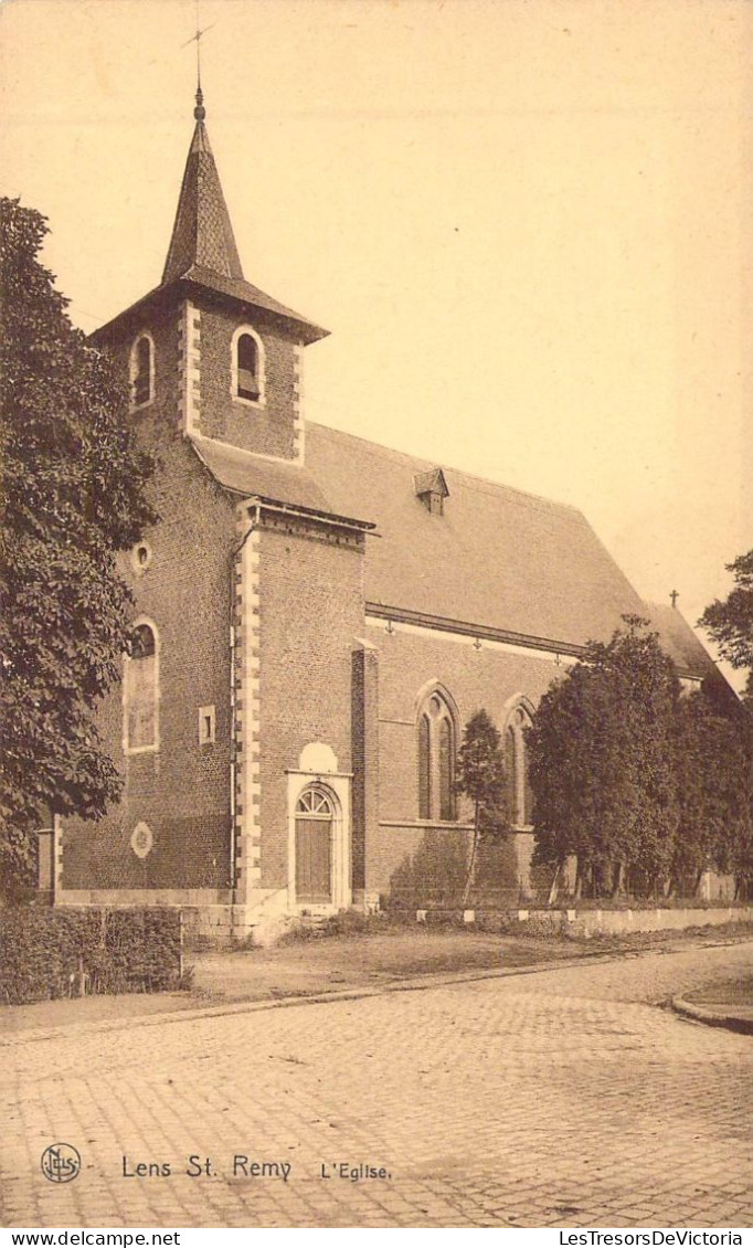 BELGIQUE - LENS ST REMY - L'église - Carte Postale Ancienne - Autres & Non Classés