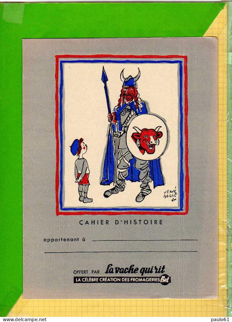 PROTEGE CAHIER    : La Vache Qui Rit Vercingetorix Signé Herve Baille - Protège-cahiers