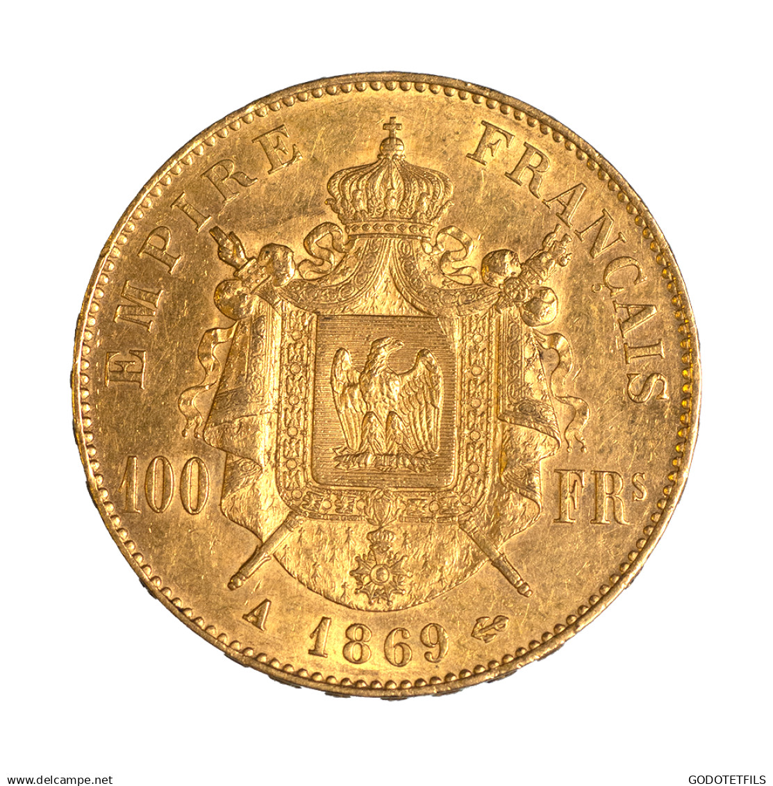 Second Empire - 100 Francs Napoléon III, Tête Laurée 1869 Paris - 100 Francs (gold)