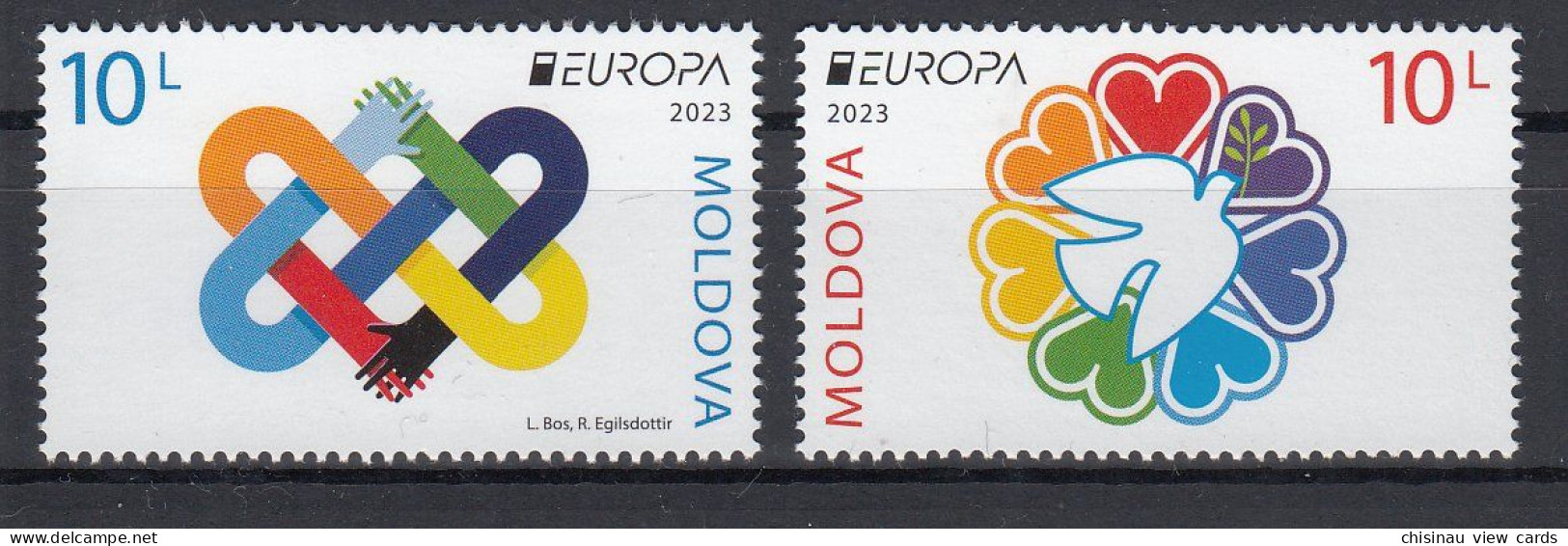 MOLDOVA 2023 EUROPA CEPT.PEACE – The Highest Value Of Humanity.Set 2 Stamps. MNH - 2023