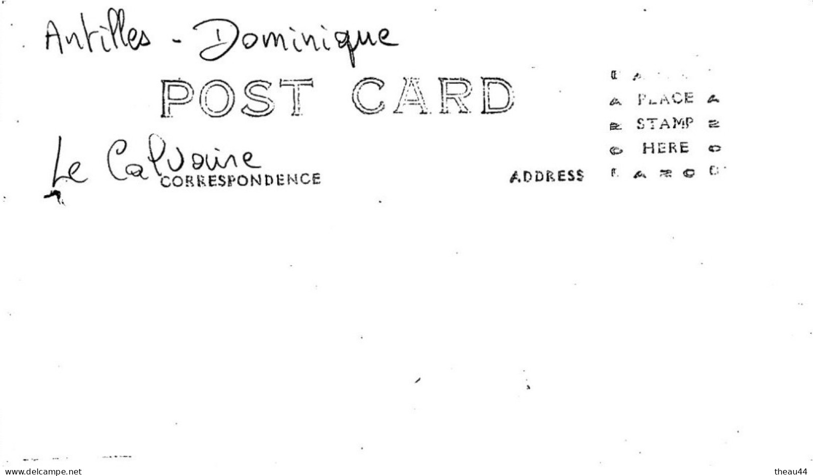 ¤¤   -  ANTILLES  -  DOMINIQUE  -  Carte-Photo   -  Le Calvaire  (dim 8 X 14)    -   ¤¤ - Dominica