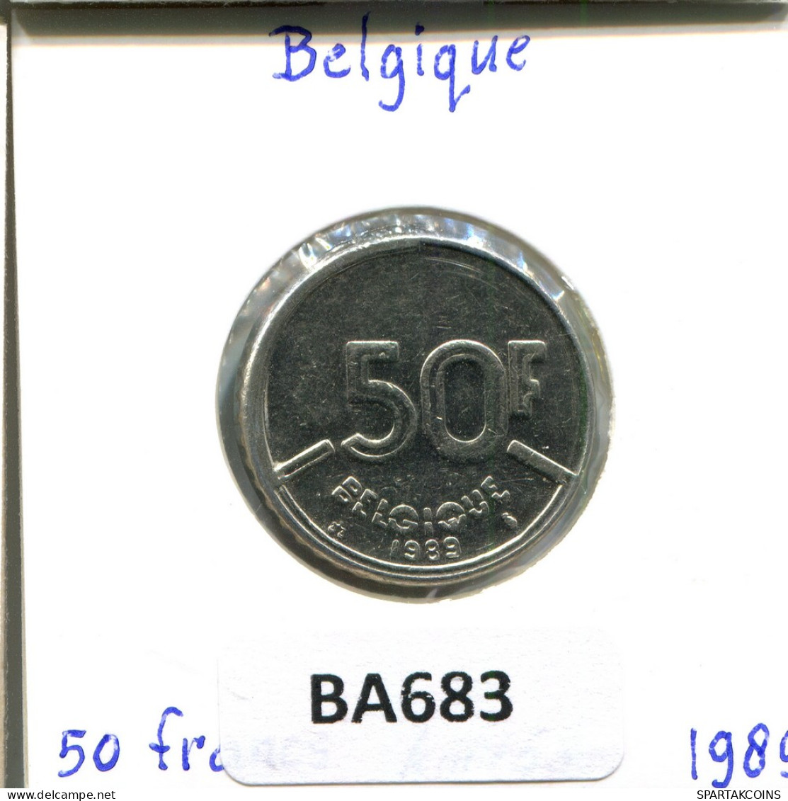 50 FRANCS 1989 Französisch Text BELGIEN BELGIUM Münze #BA683.D - 50 Francs