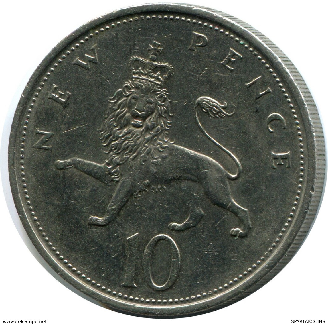 10 NEW PENCE 1976 UK GBAN BRETAÑA GREAT BRITAIN Moneda #AZ022.E - 10 Pence & 10 New Pence