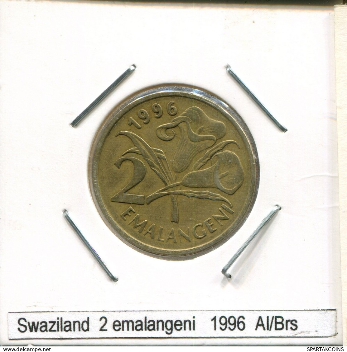 2 EMALANGENI 1996 SWAZILANDIA SWAZILAND Moneda #AS315.E - Swaziland