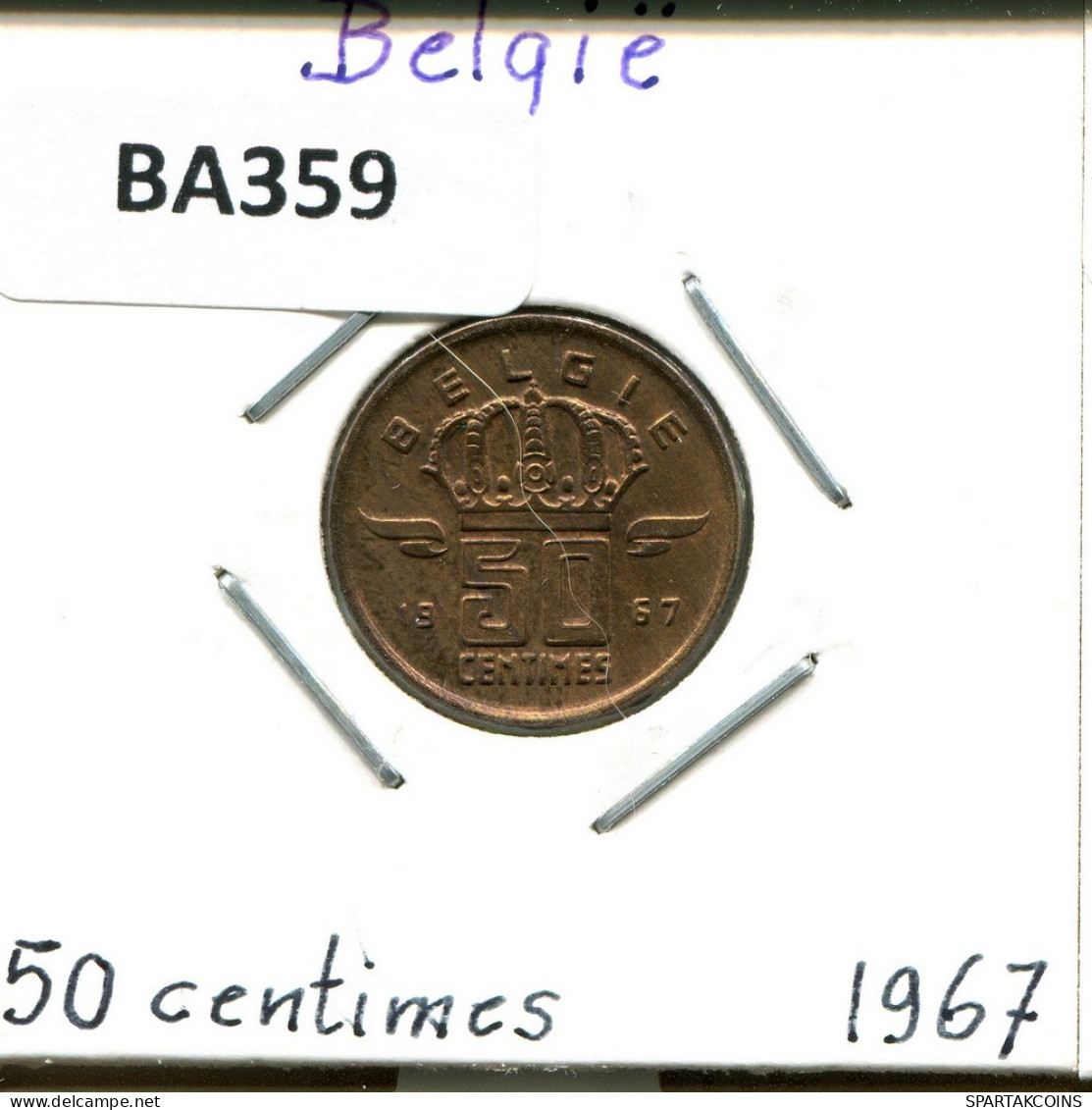 50 CENTIMES 1967 DUTCH Text BELGIUM Coin #BA359.U - 50 Cent