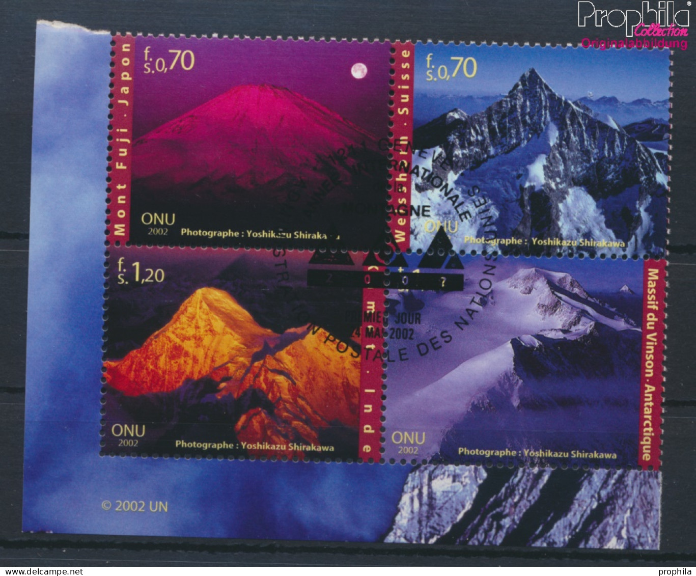 UNO - Genf 440-443 Viererblock (kompl.Ausg.) Gestempelt 2002 Jahr Der Berge (10067960 - Used Stamps