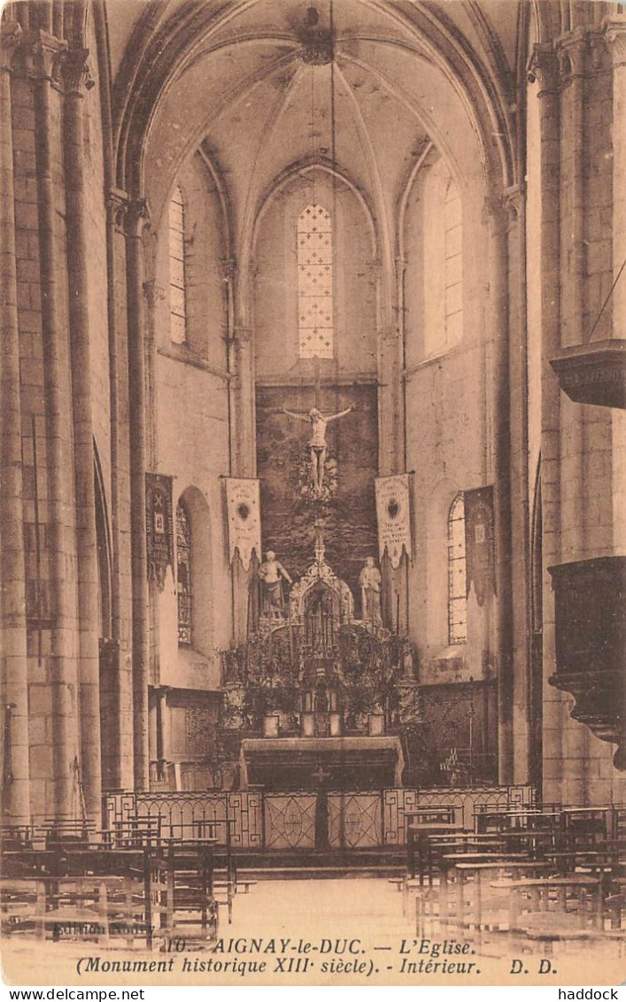 AIGNAY LE DUC : L'EGLISE - INTERIEUR - Aignay Le Duc