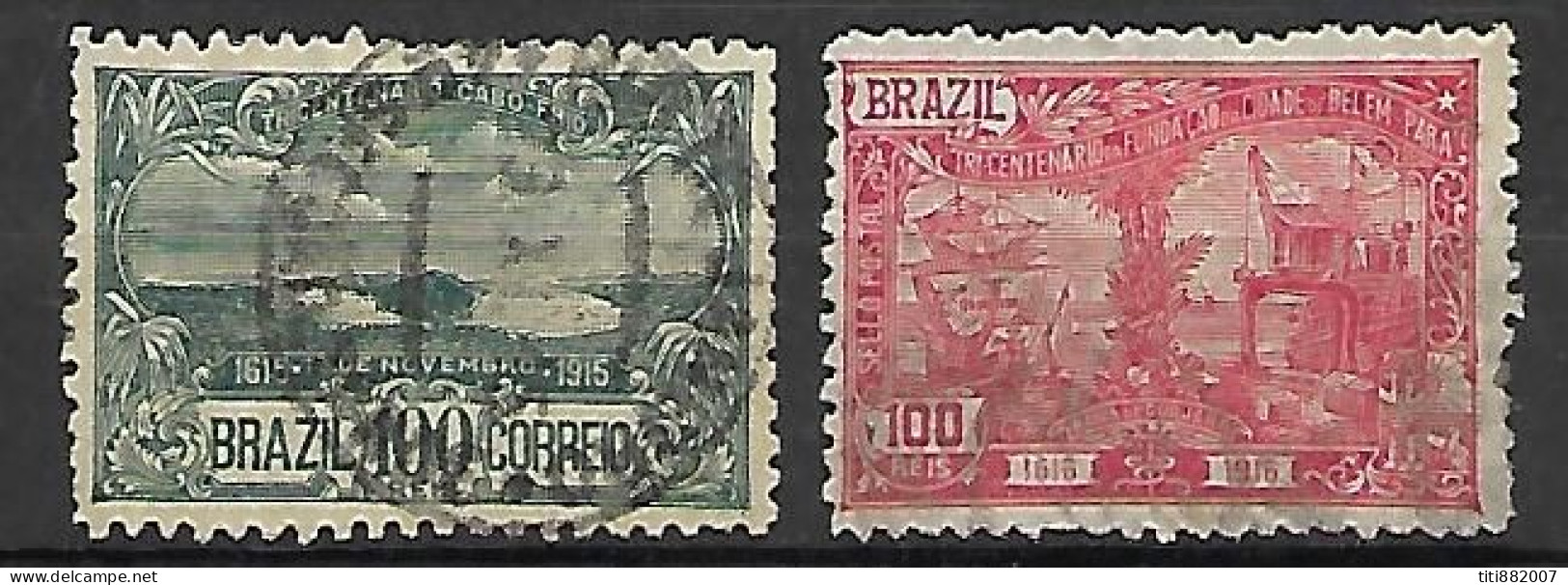 BRESIL   -   1915  .  Y&T N° 147 / 148  Oblitérés - Used Stamps