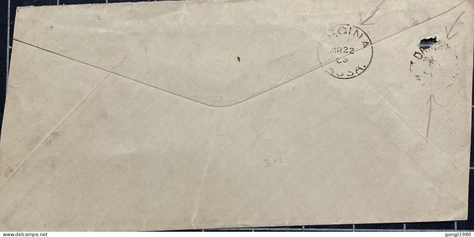 CANADA-1905, COVER 3 SIDE OPEN, USED,  NOT CALLED FOR, RETURN TO SENDER, DOMINION LAND OFFICE,  REGINA CITY CANCEL. - Lettres & Documents