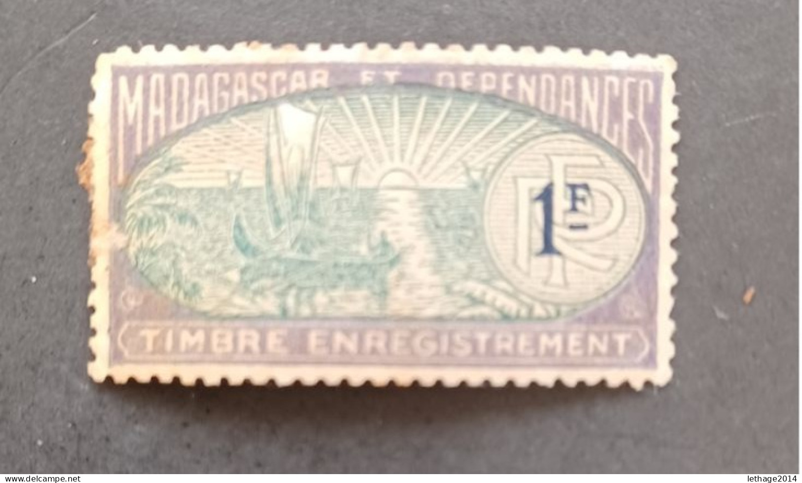 FRANCE COLONIE MADAGASCAR 1936 FISCAL CAT YVERT N. 147 MNHL RARE - Postage Due