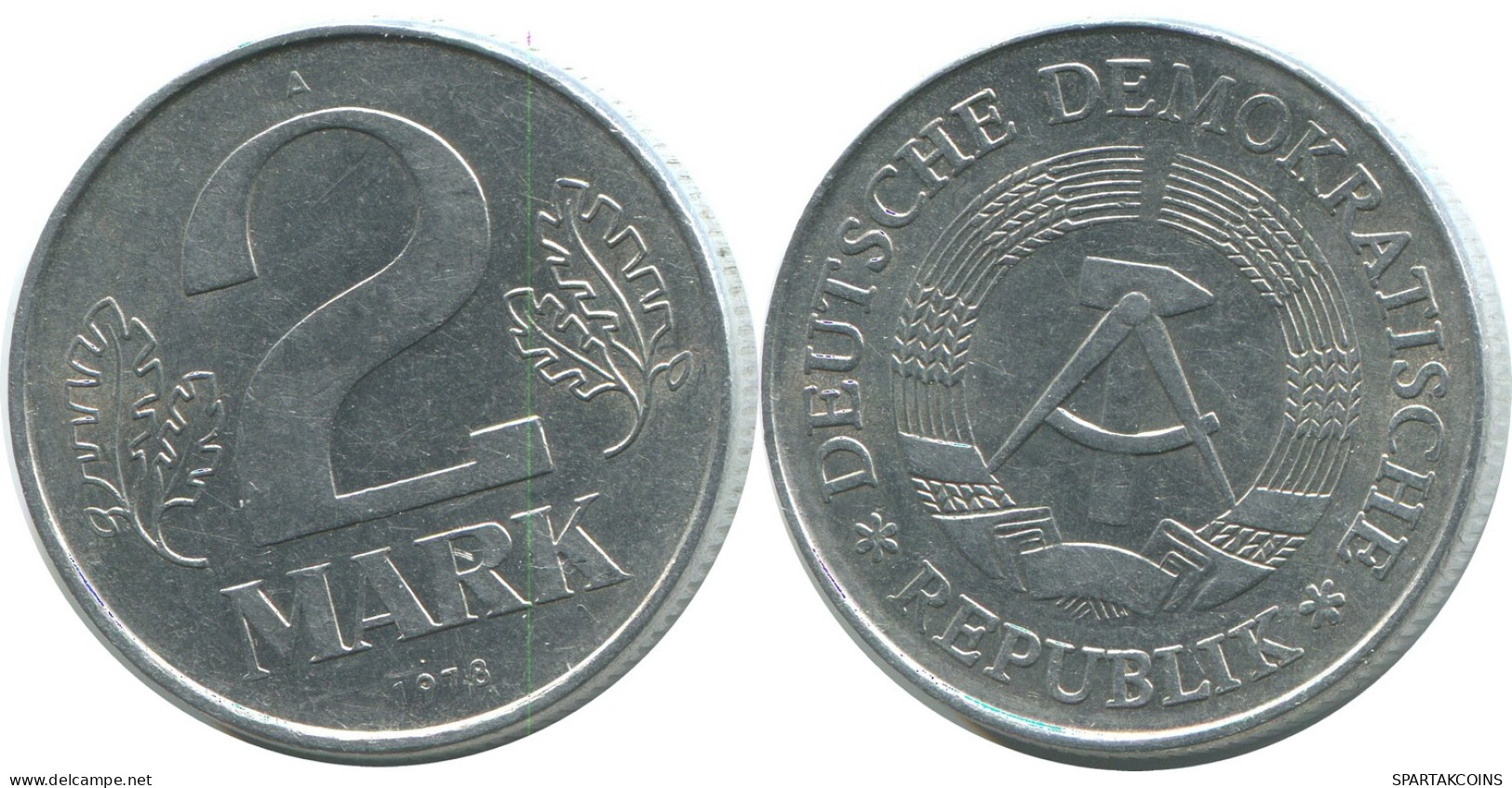 2 MARK 1978 A DDR EAST GERMANY Coin #AE122.U - 2 Marchi