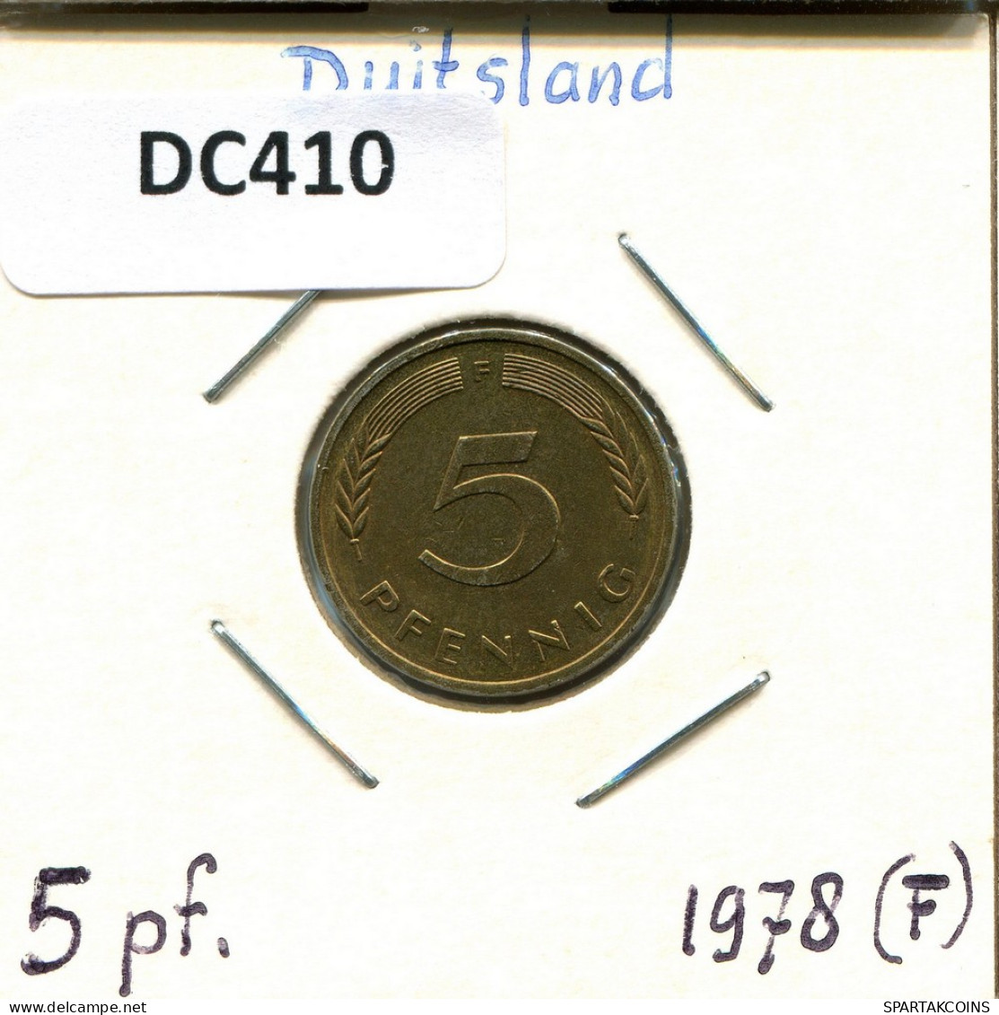 5 PFENNIG 1978 F BRD ALLEMAGNE Pièce GERMANY #DC410.F - 5 Pfennig