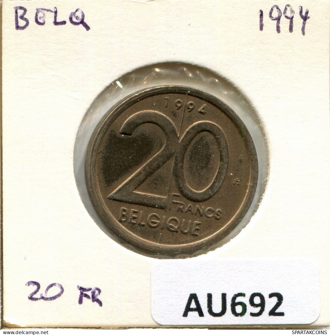 20 FRANCS 1994 Französisch Text BELGIEN BELGIUM Münze #AU692.D - 20 Francs