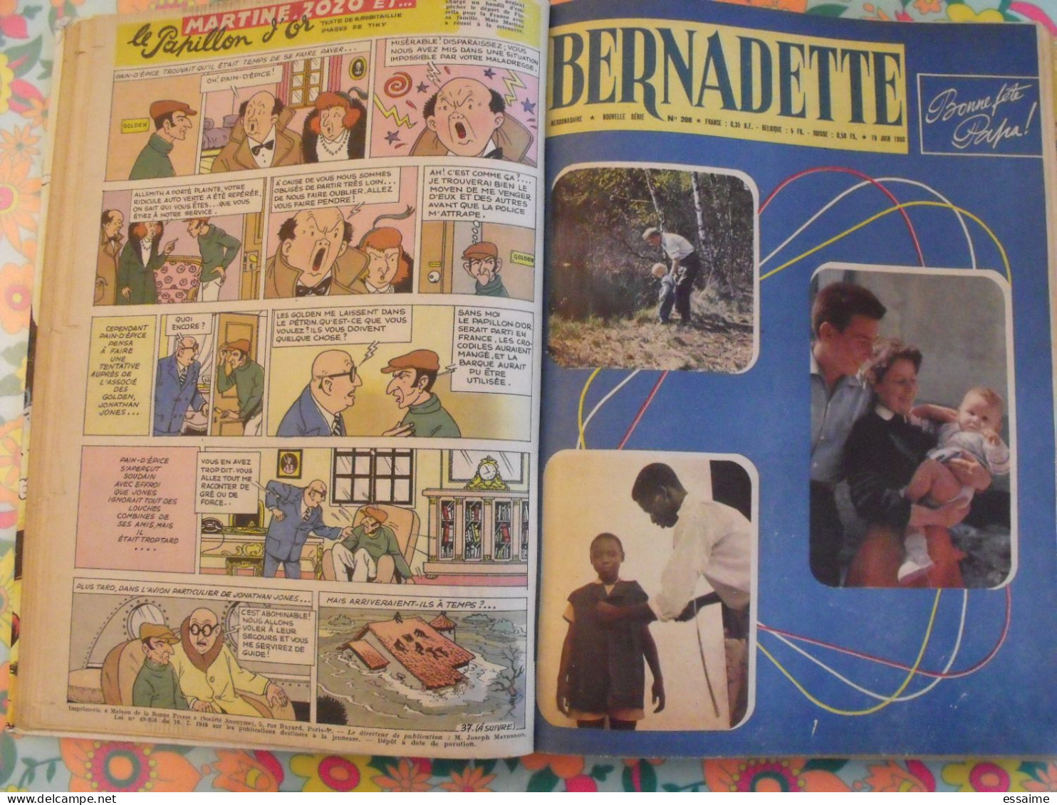 recueil BD Bernadette 1960 n° 206 à 218. Calvo (moustache et trotinette). pierdec tiky lay hempay colomb. à redécouvrir