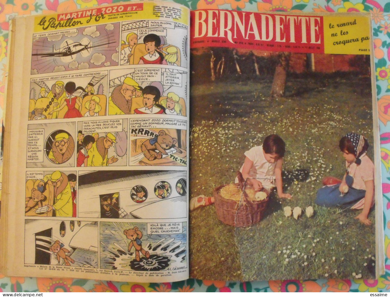 recueil BD Bernadette 1960 n° 206 à 218. Calvo (moustache et trotinette). pierdec tiky lay hempay colomb. à redécouvrir