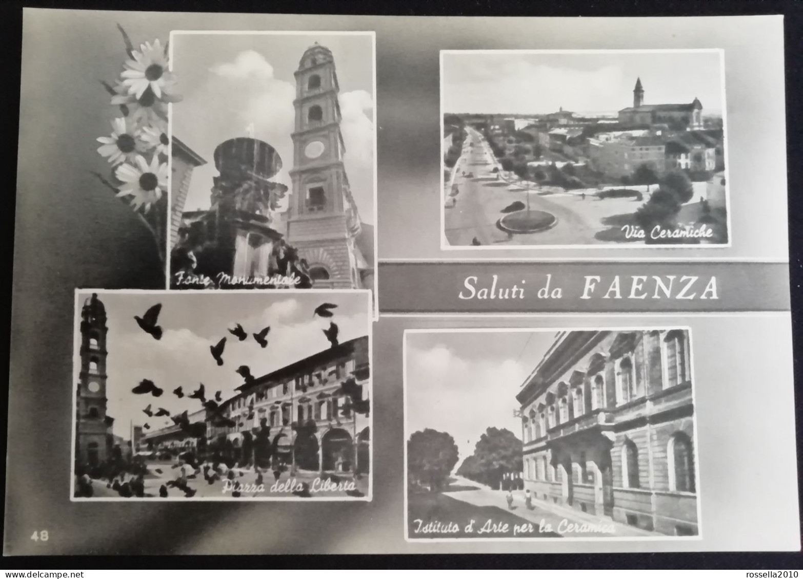 Cartolina ITALIA RAVENNA FAENZA SALUTI Italy Postcard Italien Ansichtskarte Carte Postale - Faenza