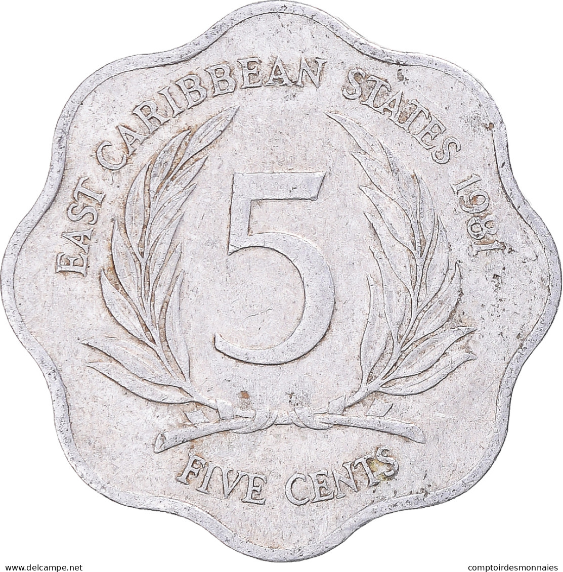 Monnaie, Etats Des Caraibes Orientales, 5 Cents, 1981 - Ostkaribischer Staaten