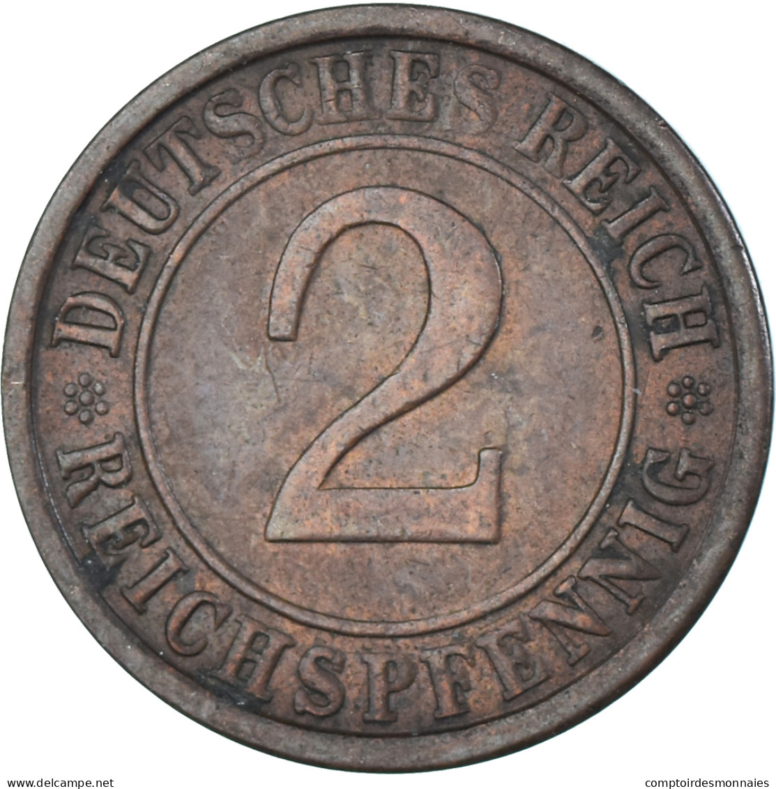 Monnaie, Allemagne, 2 Reichspfennig, 1924 - 2 Rentenpfennig & 2 Reichspfennig