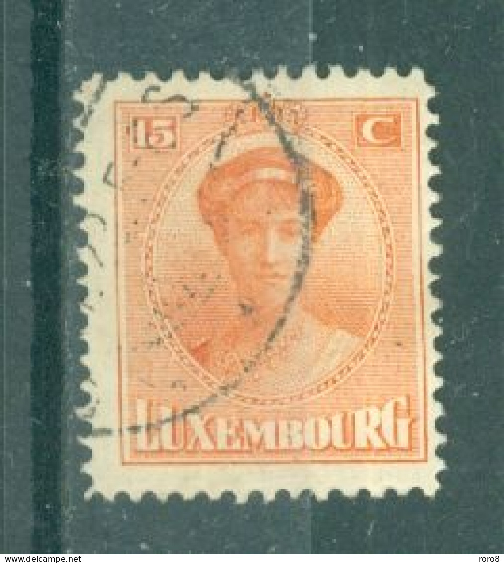 LUXEMBOURG - N°123 Oblitéré - Grande-duchesse Charlotte. - 1921-27 Charlotte Frontansicht