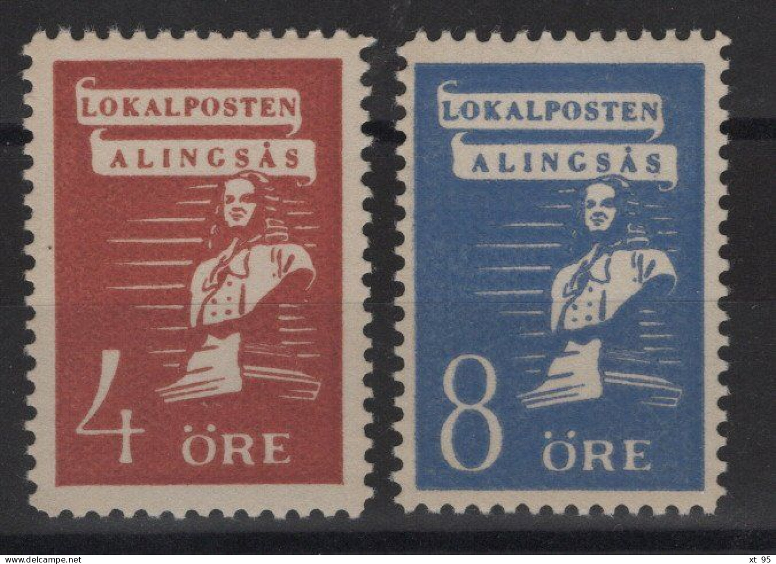 Suede - Poste Locale - Lot De 2 ** Neufs Sans Charniere - Alingsas - Local Post Stamps
