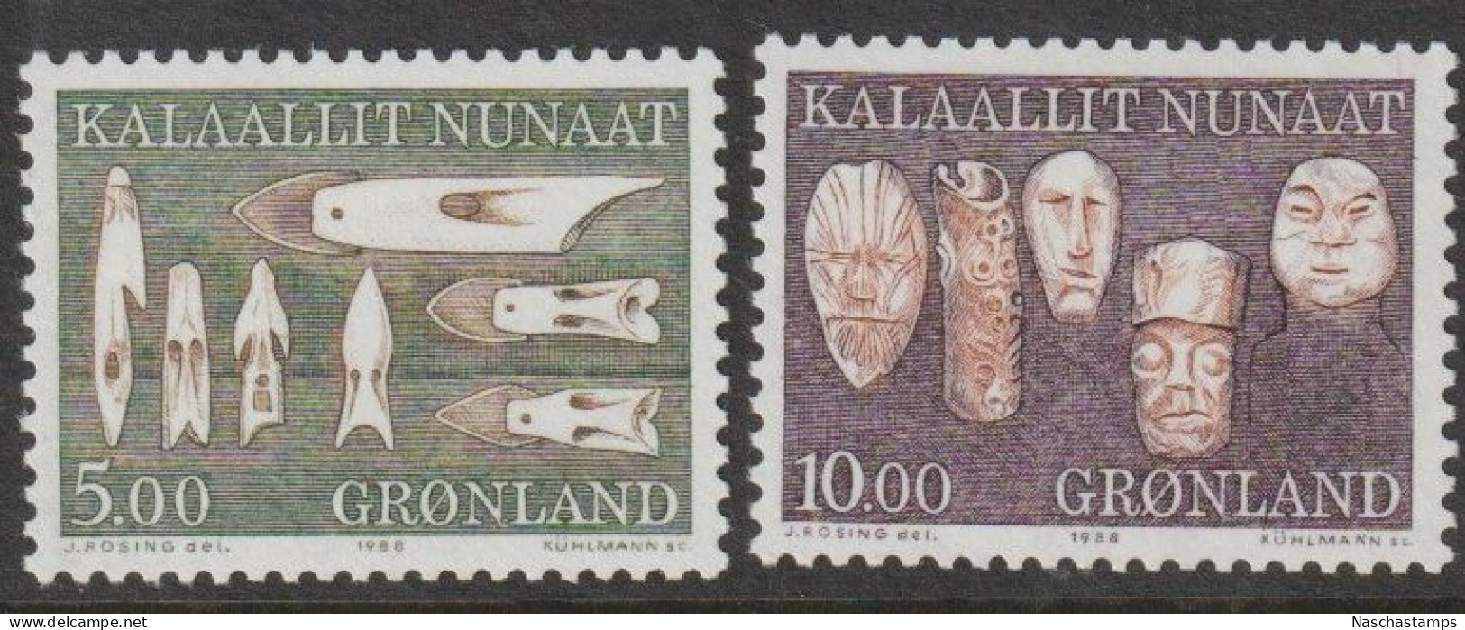 Greenland 1988 5.00 & 10.00k Ethnographyr MNH - Ungebraucht