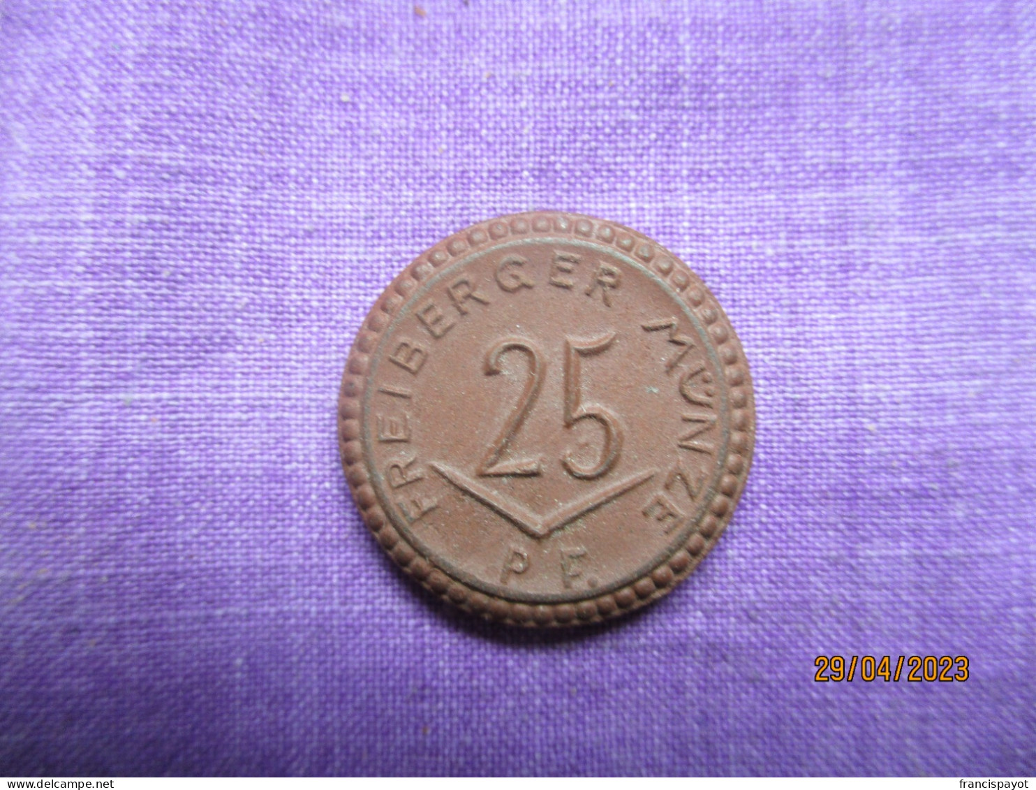 Germany: 25 Pfennig Notgeld Freiberger Sachsen 1921 - Monedas/ De Necesidad