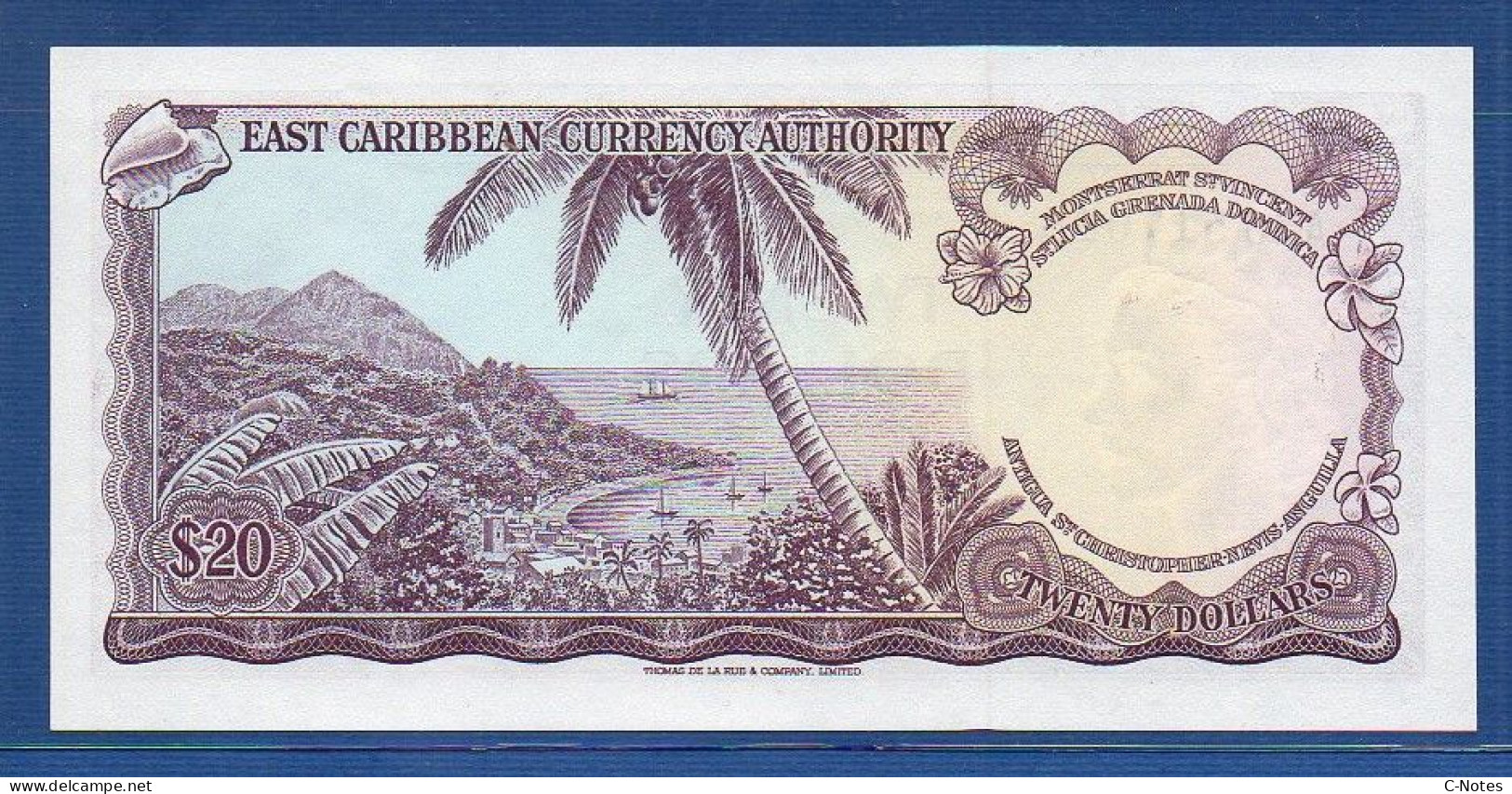 EAST CARIBBEAN STATES - St. Lucia - P.15L – 20 Dollars ND (1965) UNC, S/n A23 517088 - Caraïbes Orientales