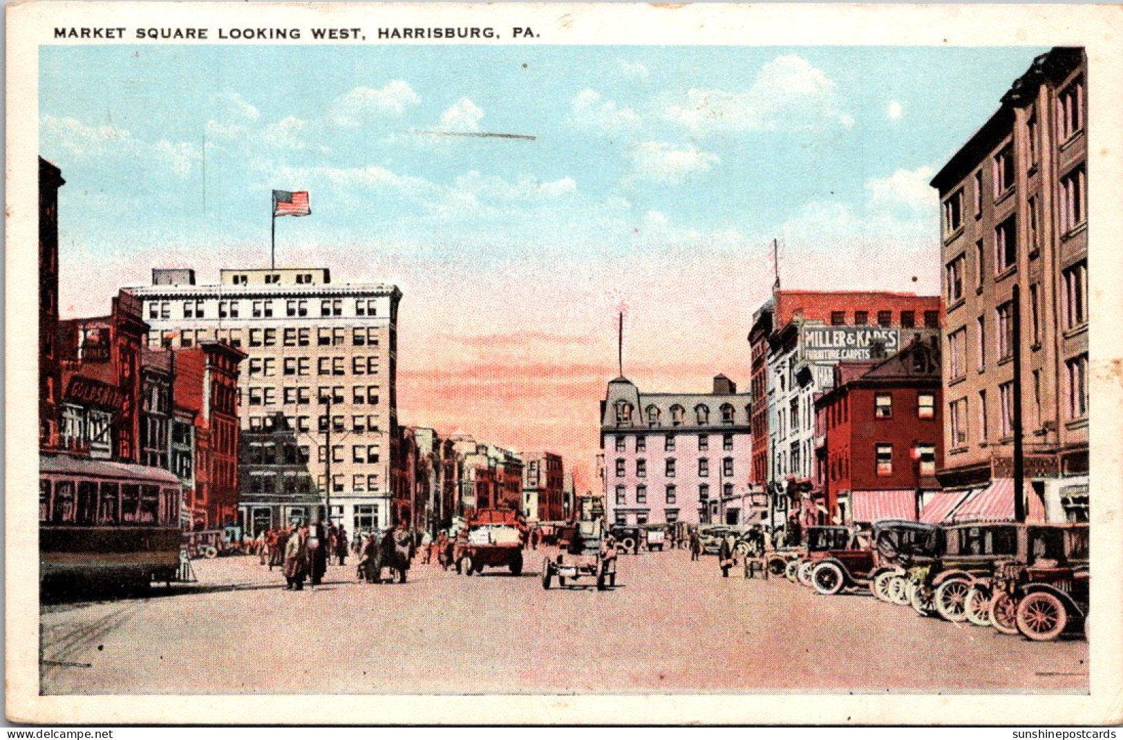 Pennsylvania Harrisburg Market Square Looking West  - Harrisburg