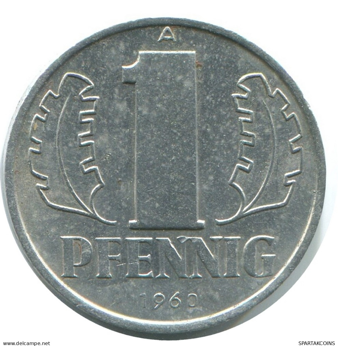 1 PFENNIG 1960 A DDR EAST DEUTSCHLAND Münze GERMANY #AE046.D - 1 Pfennig