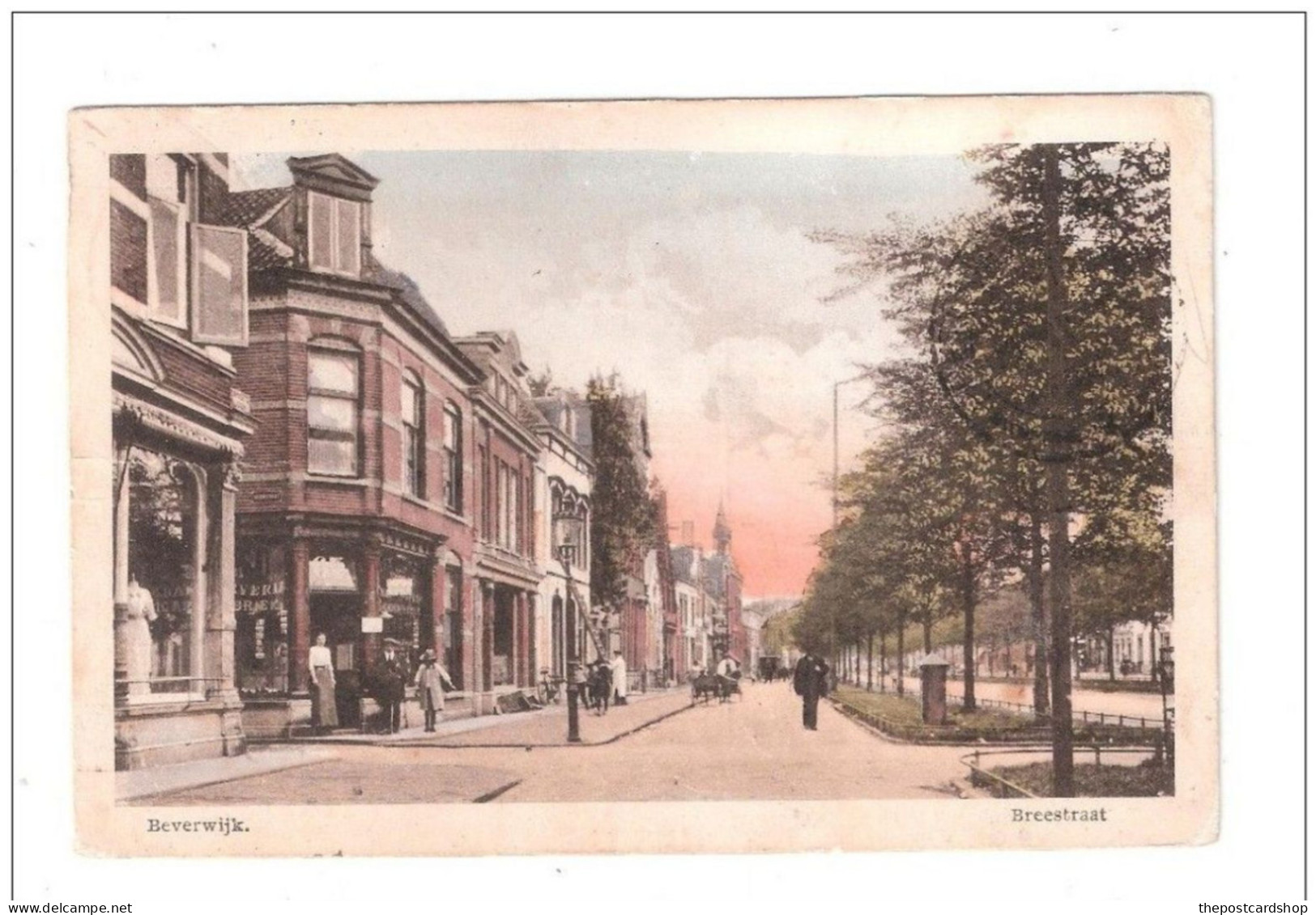 Breestraat, Beverwijk Censor Postmark ANSICHTKAART * CPA * Netherlands - Beverwijk