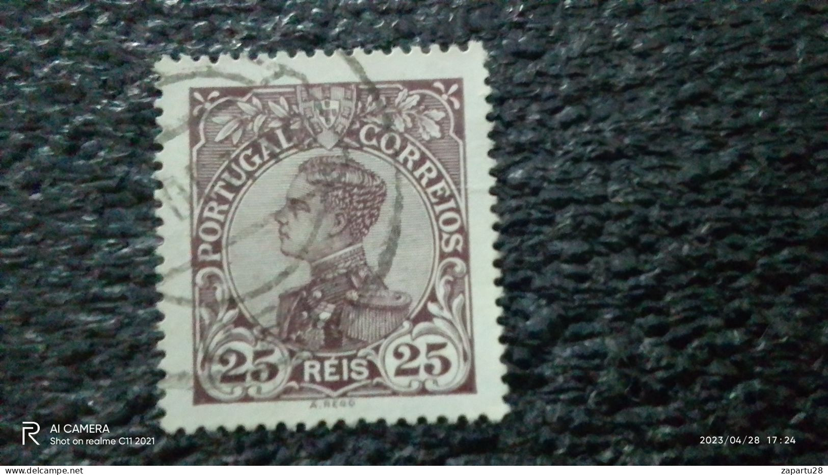 PORTUGAL-1910     25R                    KING  MANUEL II.      USED - Oblitérés