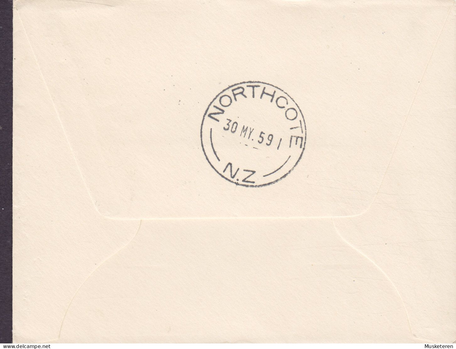 New Zealand Sonderstempel 'Harbour Bridge Open' AUCKLAND 1959 'Petite' Cover Brief NORTHCOTE (Arr.) (2 Scans) - Briefe U. Dokumente