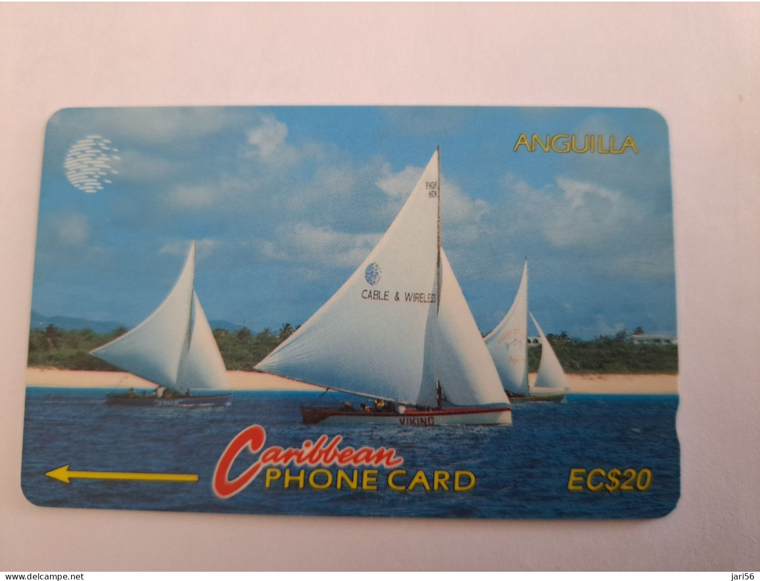 ANGUILLA  GPT    $20,-  ANG-69B  / SAILING BOAT     USED CARD  ** 13324**