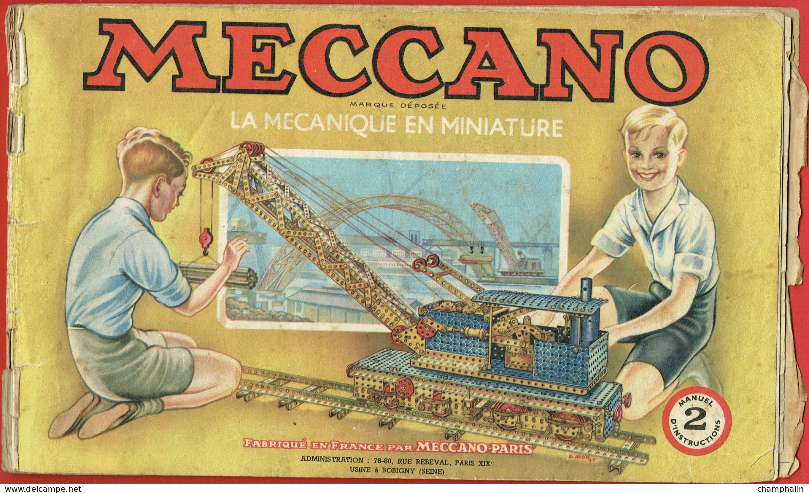 Meccano - Manuel D'instructions 2 - 1948 - Voir état - Meccano