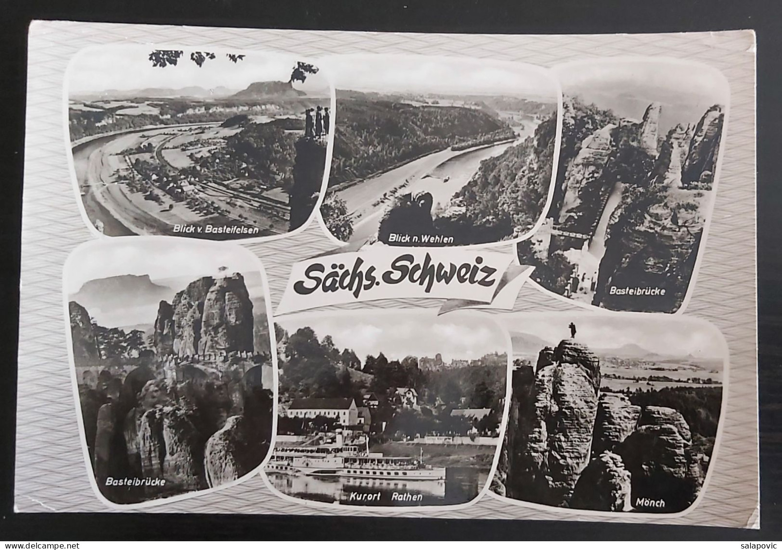 Germany, Sächs Schweiz Blick N.Wehlen, Basteibrucke, Kurort Rathen - Bastei (sächs. Schweiz)