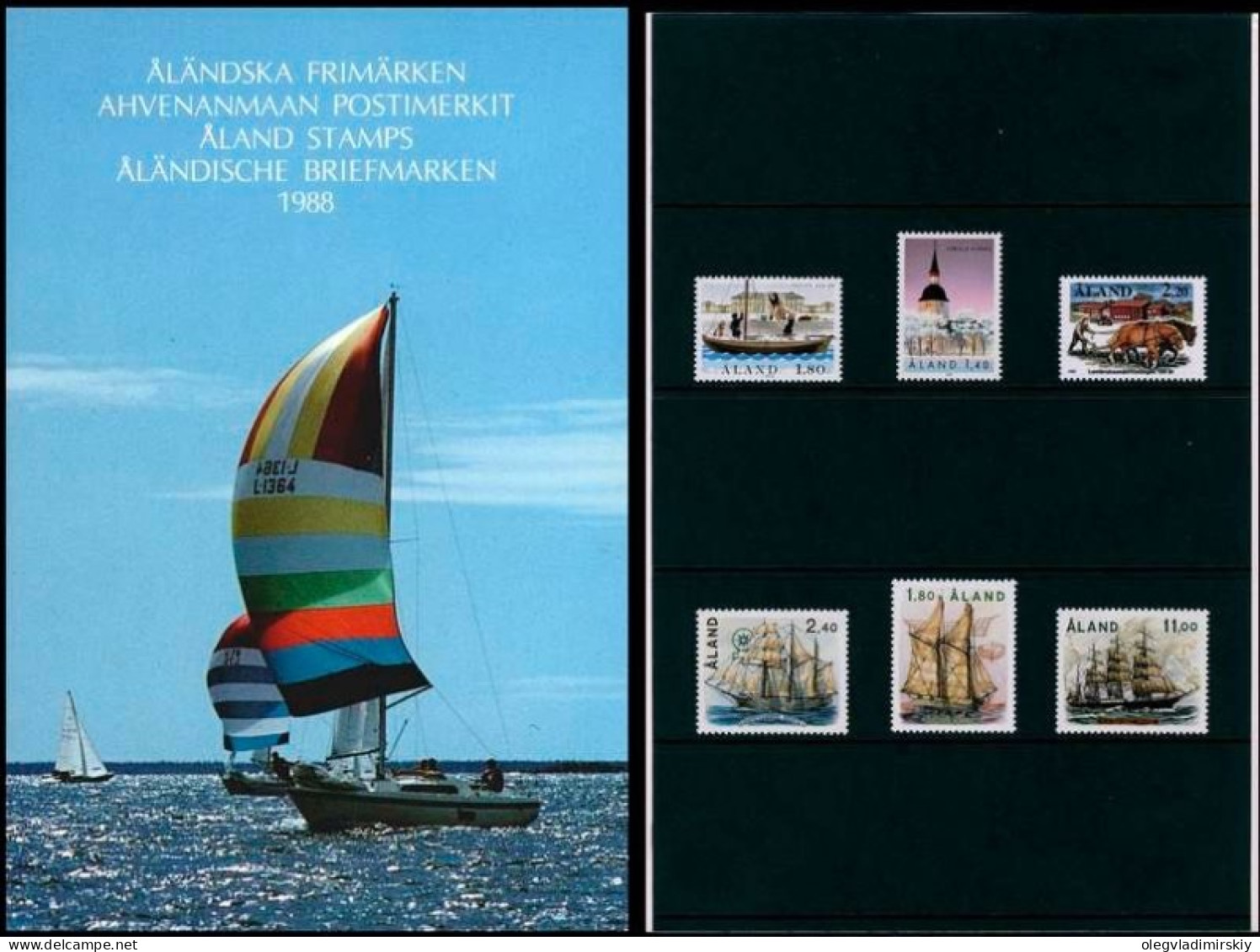 Aland Åland Finland 1988 Year Set Mint - Annate Complete