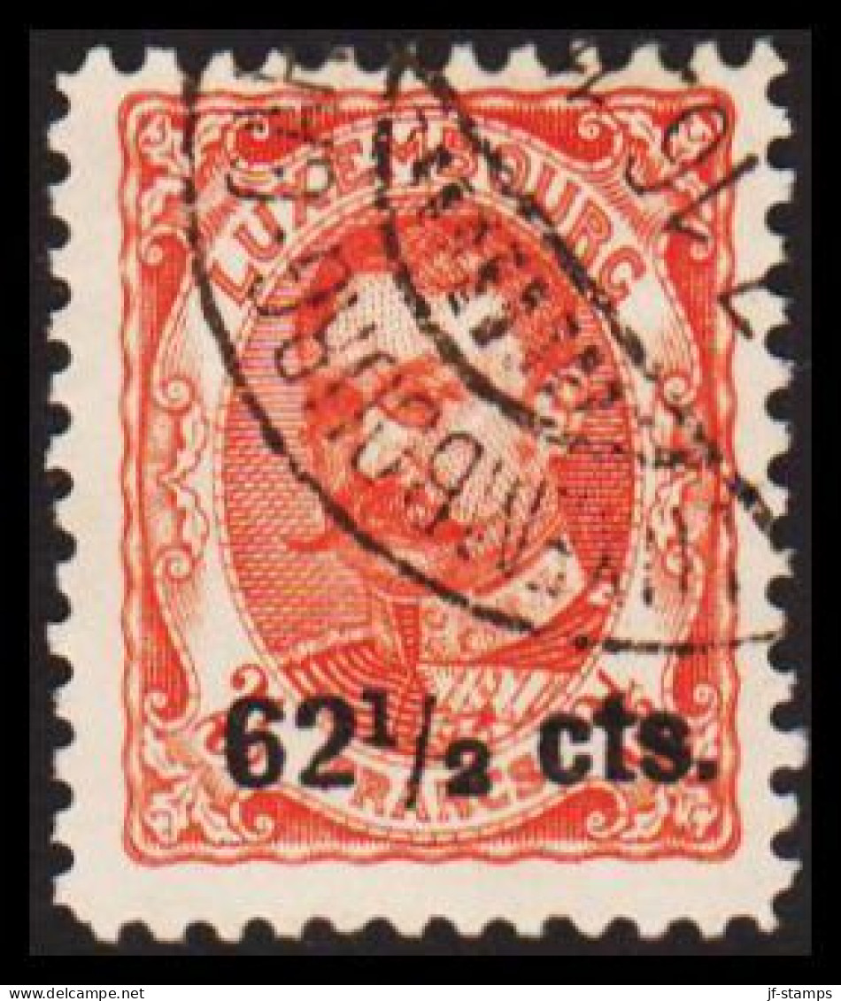 1912-1915. LUXEMBOURG. Großherzogin Wilhelm IV 62½ Cts. On 2½ Fr.  (Michel 90) - JF532632 - 1907-24 Abzeichen